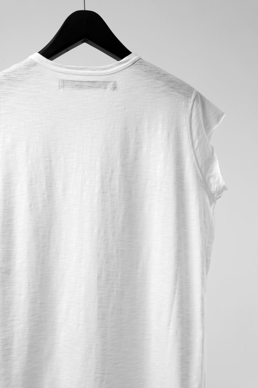 画像をギャラリービューアに読み込む, A.F ARTEFACT FRENCH SLEEVE TANK TOP / SLAB JERSEY (WHITE)