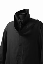 画像をギャラリービューアに読み込む, Y's TIE COLLAR LONG SHIRT / COTTON BROAD (BLACK)