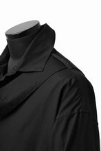 画像をギャラリービューアに読み込む, Y's TIE COLLAR LONG SHIRT / COTTON BROAD (BLACK)