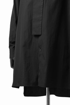 画像をギャラリービューアに読み込む, Y's TIE COLLAR LONG SHIRT / COTTON BROAD (BLACK)