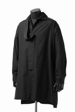 画像をギャラリービューアに読み込む, Y's TIE COLLAR LONG SHIRT / COTTON BROAD (BLACK)