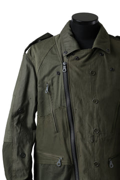 画像をギャラリービューアに読み込む, BACKLASH xx LOOM exclusive The Re-BUILD VINTAGE CUSTOM DOUBLE RIDERS JACKET (ARMY FIELD-A)