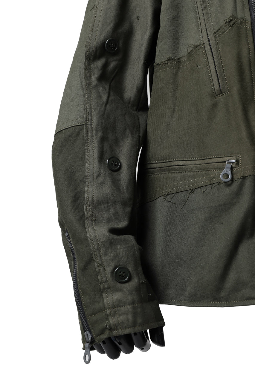 画像をギャラリービューアに読み込む, BACKLASH xx LOOM exclusive The Re-BUILD VINTAGE CUSTOM DOUBLE RIDERS JACKET (ARMY FIELD-A)