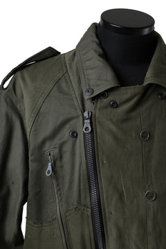 画像をギャラリービューアに読み込む, BACKLASH xx LOOM exclusive The Re-BUILD VINTAGE CUSTOM DOUBLE RIDERS JACKET (ARMY FIELD-A)