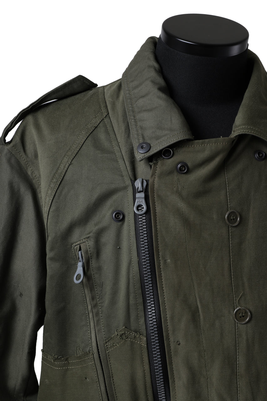 画像をギャラリービューアに読み込む, BACKLASH xx LOOM exclusive The Re-BUILD VINTAGE CUSTOM DOUBLE RIDERS JACKET (ARMY FIELD-A)