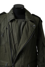 画像をギャラリービューアに読み込む, BACKLASH xx LOOM exclusive The Re-BUILD VINTAGE CUSTOM DOUBLE RIDERS JACKET (ARMY FIELD-A)