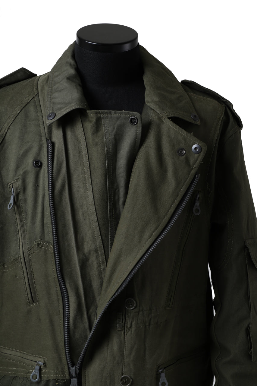 画像をギャラリービューアに読み込む, BACKLASH xx LOOM exclusive The Re-BUILD VINTAGE CUSTOM DOUBLE RIDERS JACKET (ARMY FIELD-A)