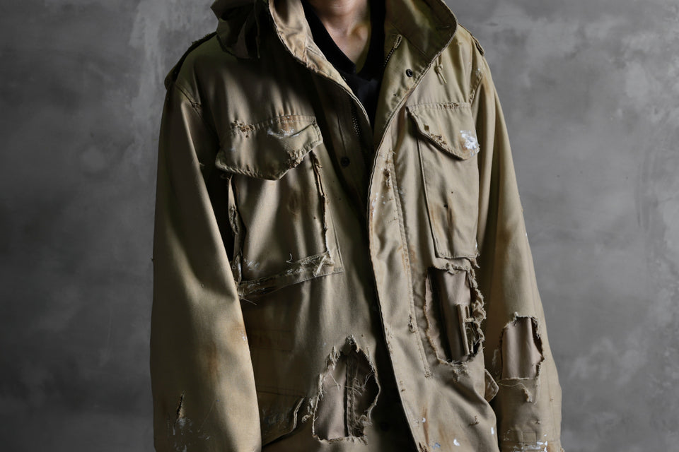 画像をギャラリービューアに読み込む, RESURRECTION HANDMADE vintage damage M-65 jacket (DESIRT BEIGE)