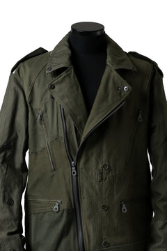 画像をギャラリービューアに読み込む, BACKLASH xx LOOM exclusive The Re-BUILD VINTAGE CUSTOM DOUBLE RIDERS JACKET (ARMY FIELD-A)