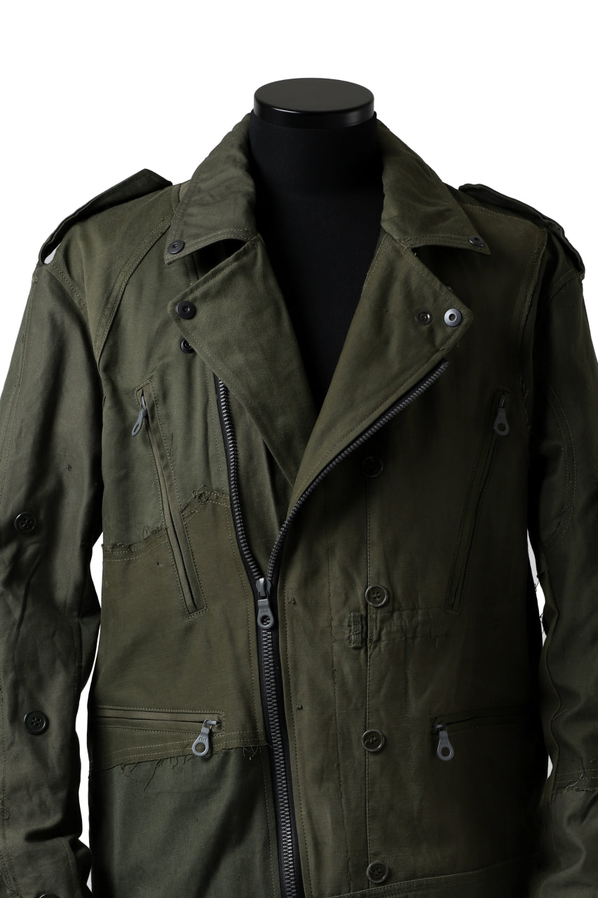 画像をギャラリービューアに読み込む, BACKLASH xx LOOM exclusive The Re-BUILD VINTAGE CUSTOM DOUBLE RIDERS JACKET (ARMY FIELD-A)
