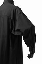 画像をギャラリービューアに読み込む, Y's TIE COLLAR LONG SHIRT / COTTON BROAD (BLACK)