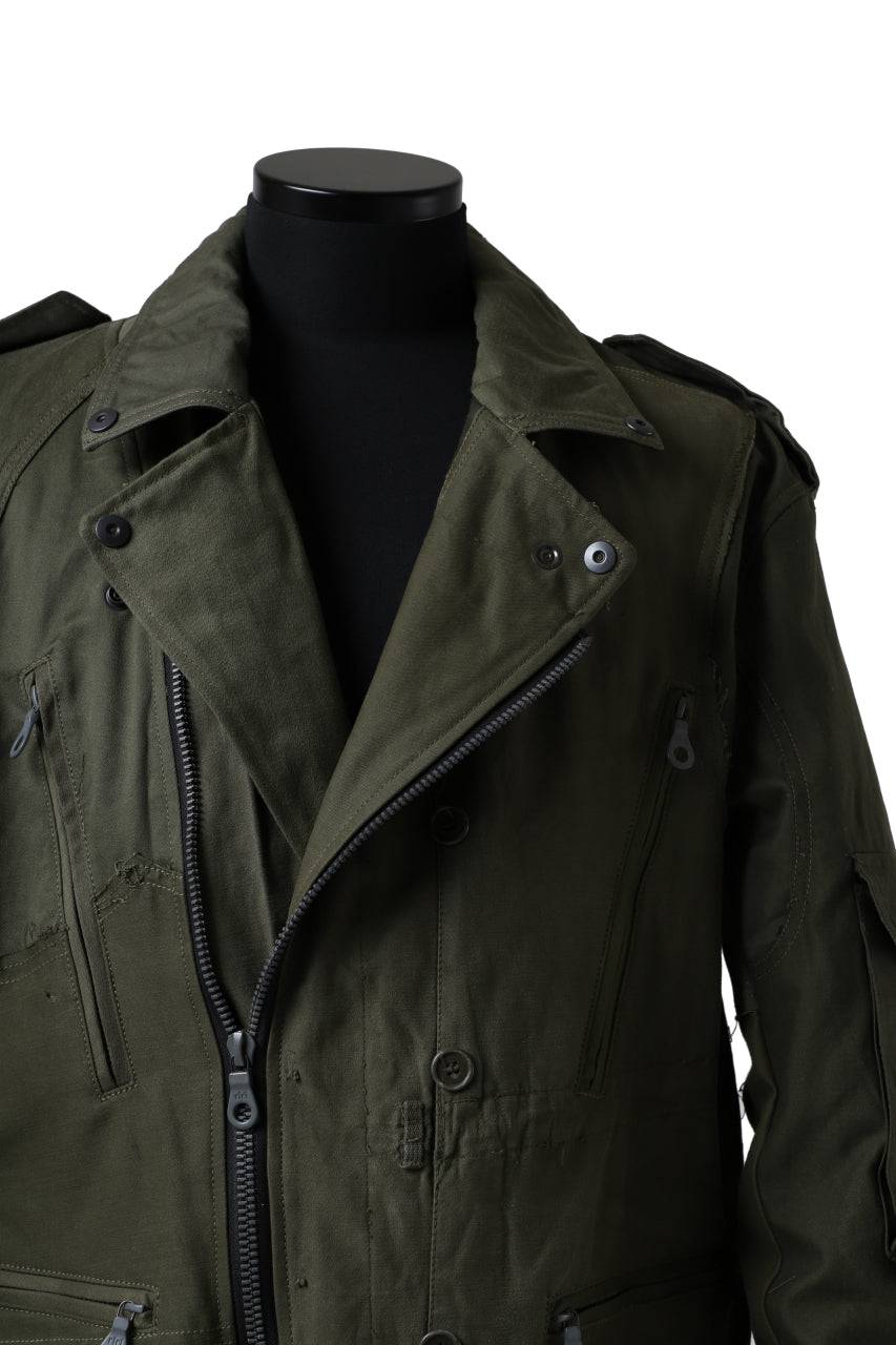 画像をギャラリービューアに読み込む, BACKLASH xx LOOM exclusive The Re-BUILD VINTAGE CUSTOM DOUBLE RIDERS JACKET (ARMY FIELD-A)