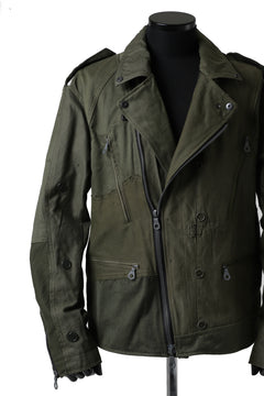 画像をギャラリービューアに読み込む, BACKLASH xx LOOM exclusive The Re-BUILD VINTAGE CUSTOM DOUBLE RIDERS JACKET (ARMY FIELD-A)