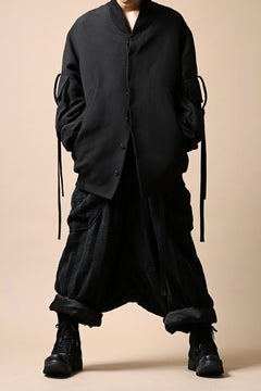 画像をギャラリービューアに読み込む, SOSNOVSKA exclusive WIDE PATCH POCKET BOMBER JACKET (BLACK)