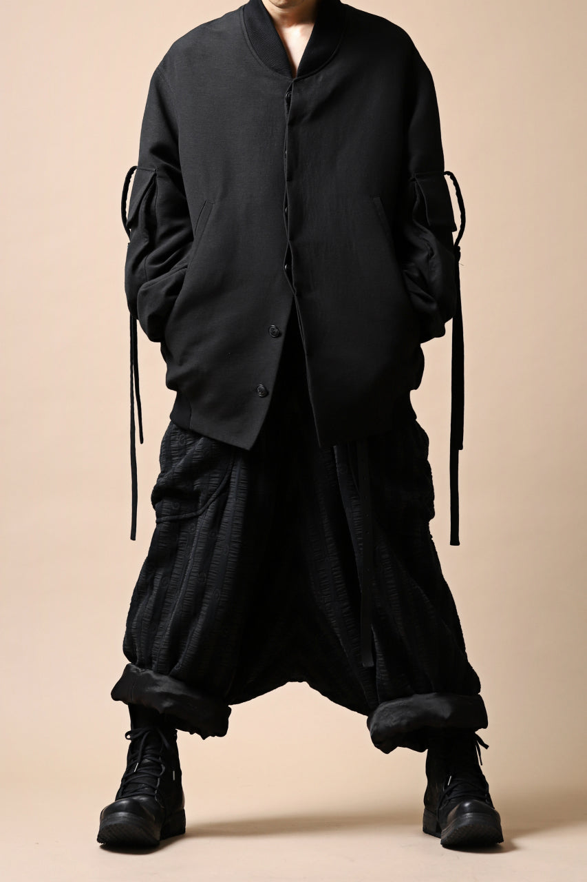 画像をギャラリービューアに読み込む, SOSNOVSKA exclusive WIDE PATCH POCKET BOMBER JACKET (BLACK)
