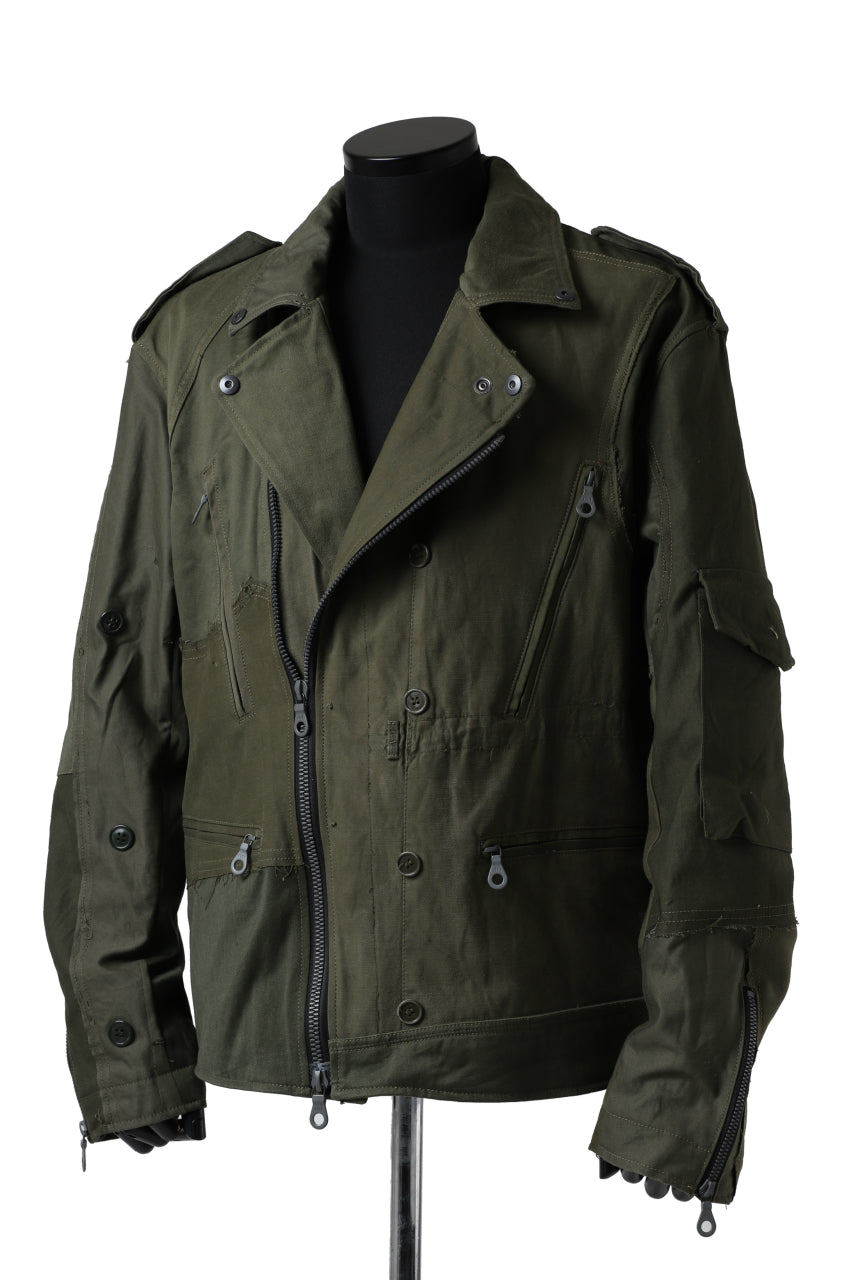 画像をギャラリービューアに読み込む, BACKLASH xx LOOM exclusive The Re-BUILD VINTAGE CUSTOM DOUBLE RIDERS JACKET (ARMY FIELD-A)