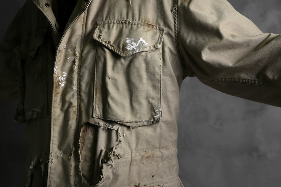 画像をギャラリービューアに読み込む, RESURRECTION HANDMADE vintage damage M-65 jacket (DESIRT BEIGE)