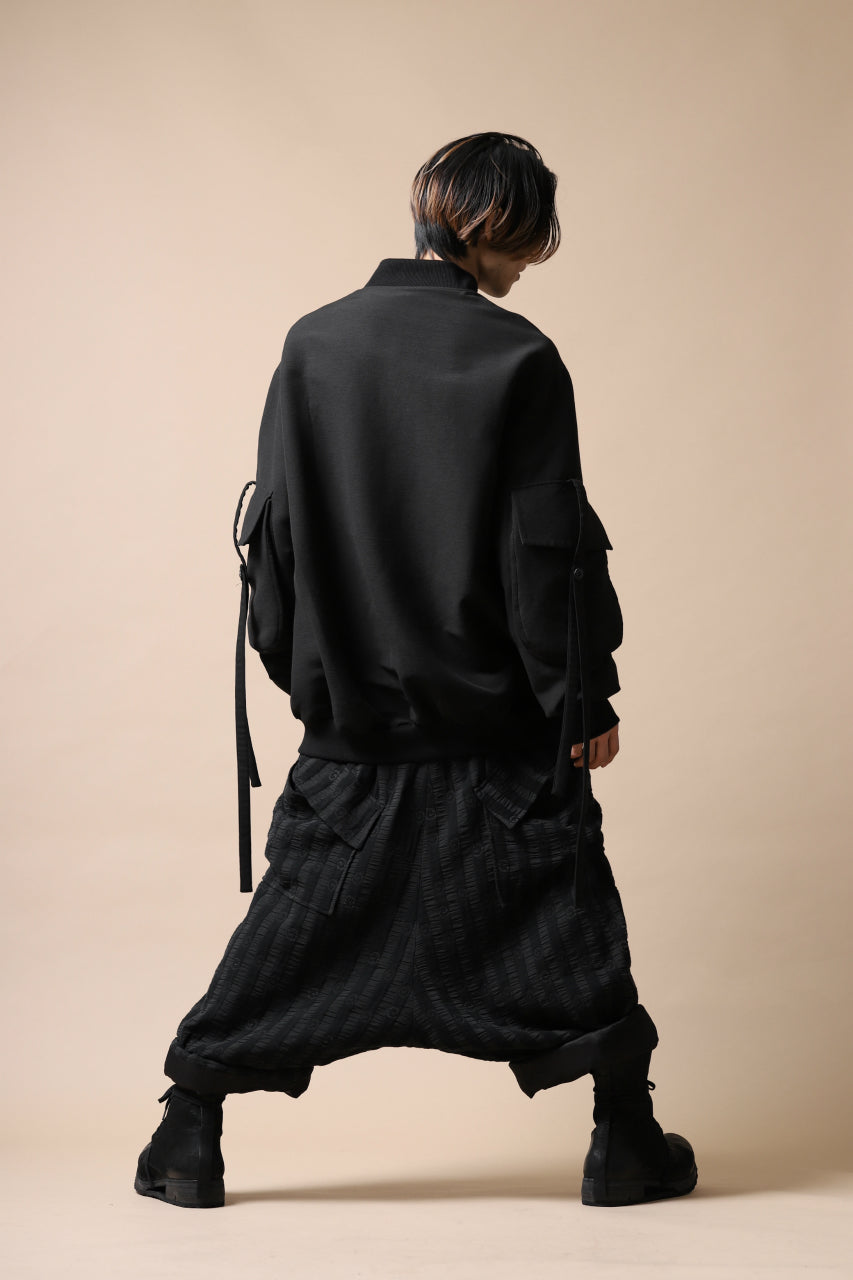 画像をギャラリービューアに読み込む, SOSNOVSKA exclusive WIDE PATCH POCKET BOMBER JACKET (BLACK)