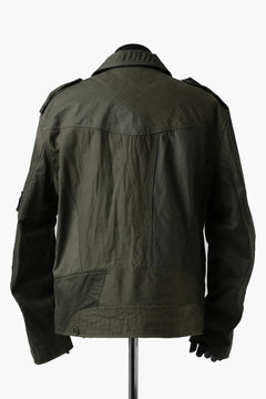 画像をギャラリービューアに読み込む, BACKLASH xx LOOM exclusive The Re-BUILD VINTAGE CUSTOM DOUBLE RIDERS JACKET (ARMY FIELD-A)
