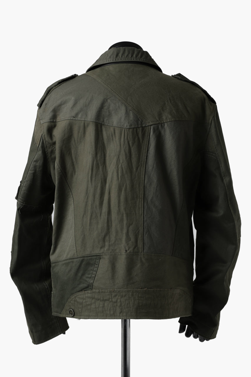 画像をギャラリービューアに読み込む, BACKLASH xx LOOM exclusive The Re-BUILD VINTAGE CUSTOM DOUBLE RIDERS JACKET (ARMY FIELD-A)
