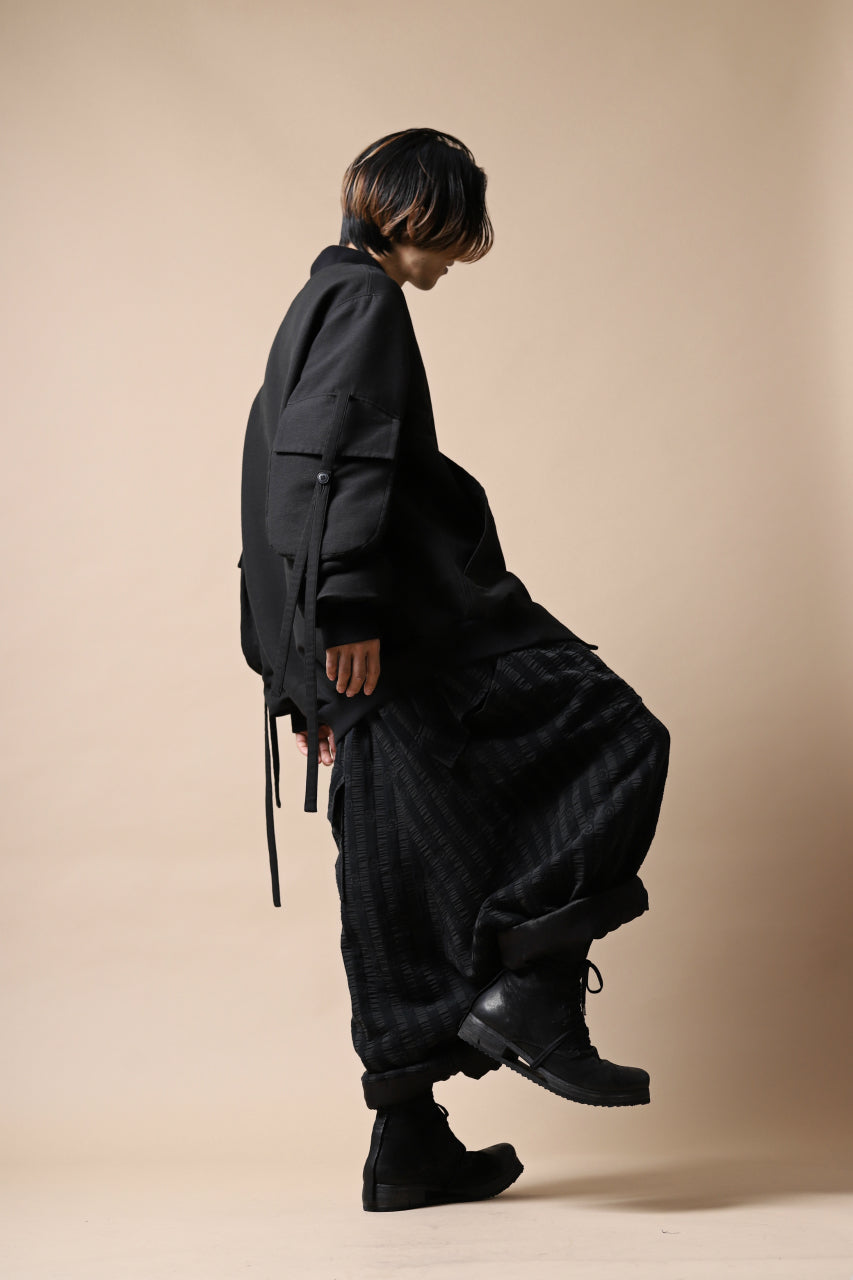画像をギャラリービューアに読み込む, SOSNOVSKA exclusive WIDE PATCH POCKET BOMBER JACKET (BLACK)