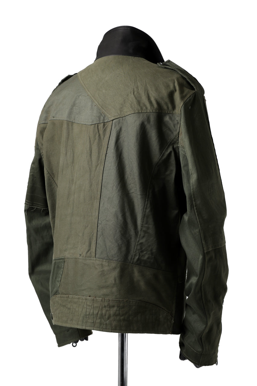 画像をギャラリービューアに読み込む, BACKLASH xx LOOM exclusive The Re-BUILD VINTAGE CUSTOM DOUBLE RIDERS JACKET (ARMY FIELD-A)