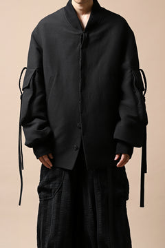 画像をギャラリービューアに読み込む, SOSNOVSKA exclusive WIDE PATCH POCKET BOMBER JACKET (BLACK)