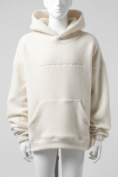 画像をギャラリービューアに読み込む, A.F ARTEFACT "FLUFFY" EMBROIDERED HOODIE / BomberFLEECE (IVORY)