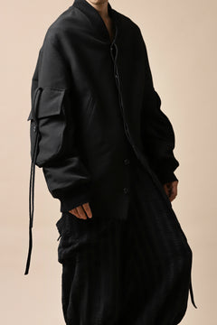 画像をギャラリービューアに読み込む, SOSNOVSKA exclusive WIDE PATCH POCKET BOMBER JACKET (BLACK)