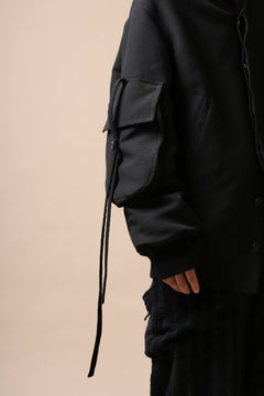 画像をギャラリービューアに読み込む, SOSNOVSKA exclusive WIDE PATCH POCKET BOMBER JACKET (BLACK)