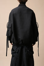画像をギャラリービューアに読み込む, SOSNOVSKA exclusive WIDE PATCH POCKET BOMBER JACKET (BLACK)