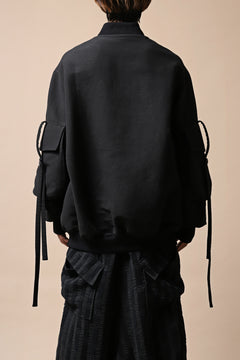 画像をギャラリービューアに読み込む, SOSNOVSKA exclusive WIDE PATCH POCKET BOMBER JACKET (BLACK)