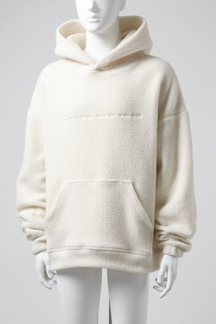 画像をギャラリービューアに読み込む, A.F ARTEFACT "FLUFFY" EMBROIDERED HOODIE / BomberFLEECE (IVORY)