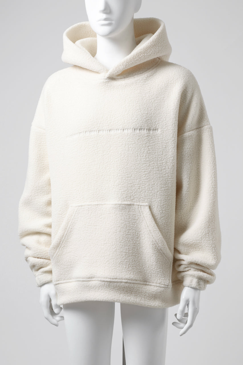 画像をギャラリービューアに読み込む, A.F ARTEFACT "FLUFFY" EMBROIDERED HOODIE / BomberFLEECE (IVORY)