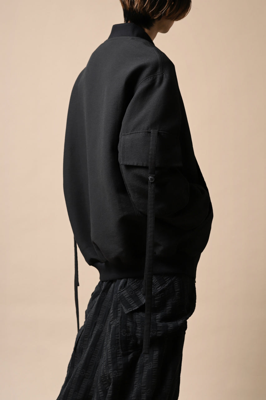 画像をギャラリービューアに読み込む, SOSNOVSKA exclusive WIDE PATCH POCKET BOMBER JACKET (BLACK)