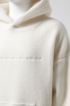 画像をギャラリービューアに読み込む, A.F ARTEFACT "FLUFFY" EMBROIDERED HOODIE / BomberFLEECE (IVORY)