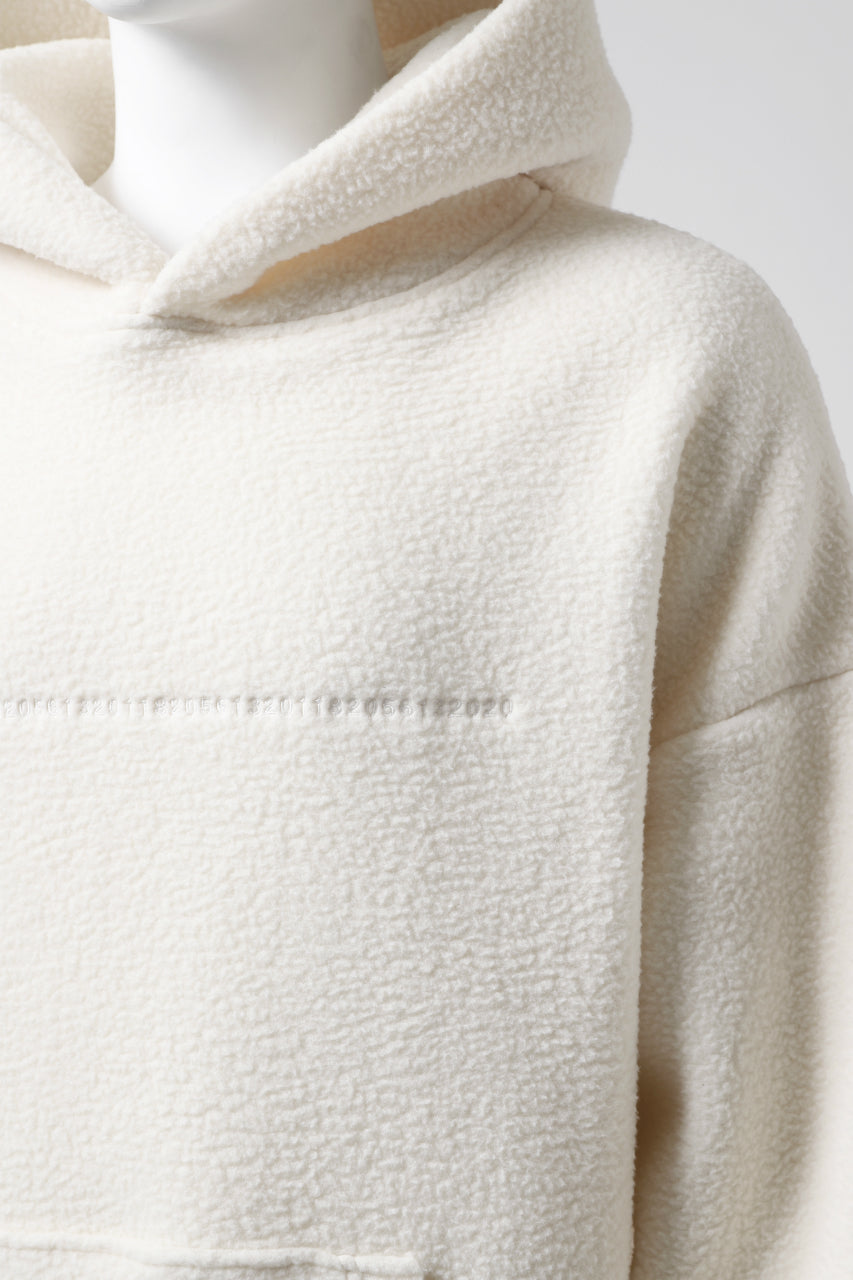 画像をギャラリービューアに読み込む, A.F ARTEFACT "FLUFFY" EMBROIDERED HOODIE / BomberFLEECE (IVORY)