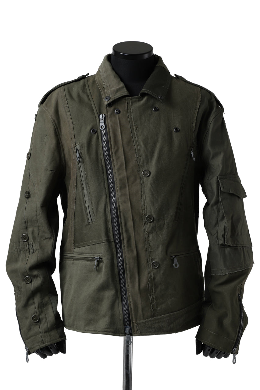 画像をギャラリービューアに読み込む, BACKLASH xx LOOM exclusive The Re-BUILD VINTAGE CUSTOM DOUBLE RIDERS JACKET (ARMY FIELD-B)