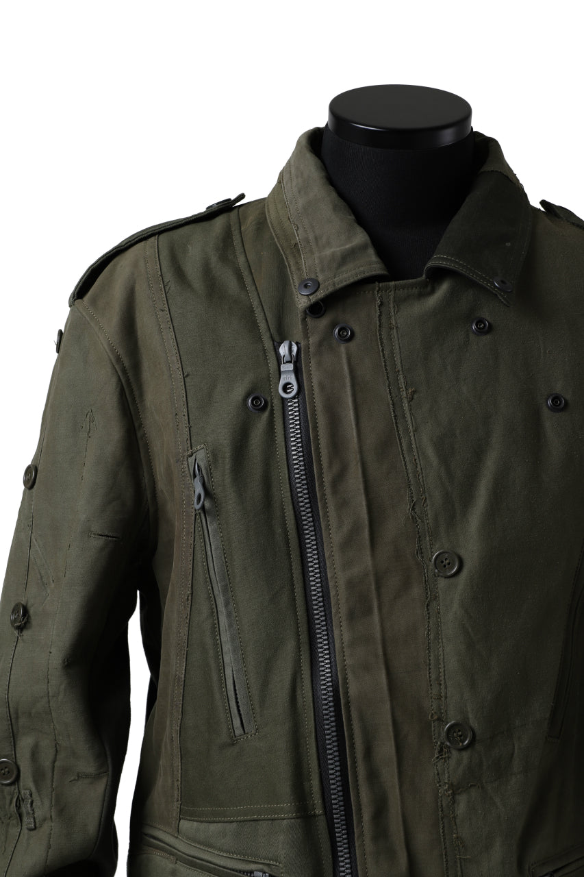 画像をギャラリービューアに読み込む, BACKLASH xx LOOM exclusive The Re-BUILD VINTAGE CUSTOM DOUBLE RIDERS JACKET (ARMY FIELD-B)