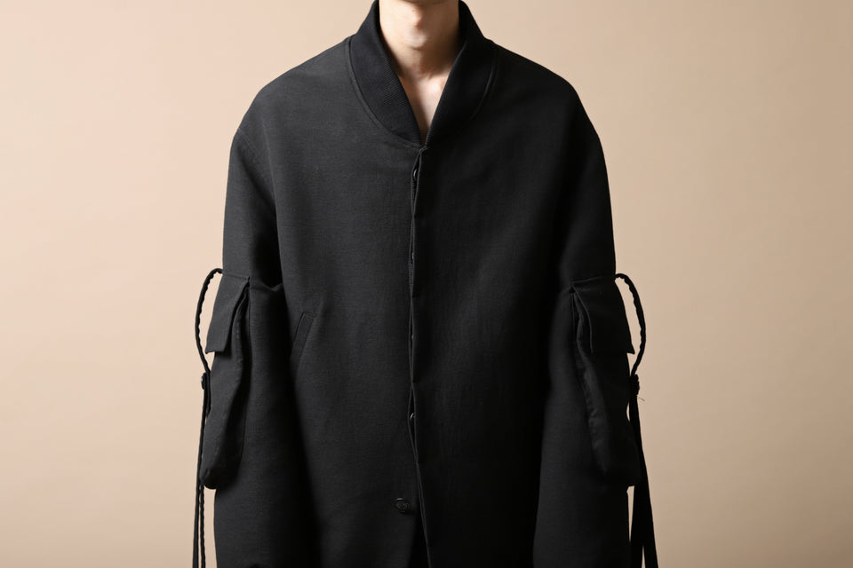 画像をギャラリービューアに読み込む, SOSNOVSKA exclusive WIDE PATCH POCKET BOMBER JACKET (BLACK)