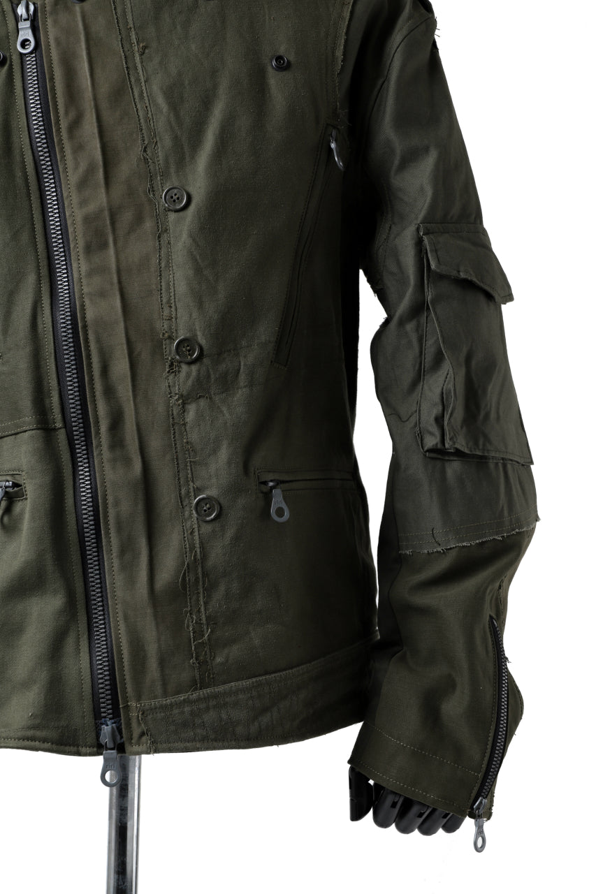画像をギャラリービューアに読み込む, BACKLASH xx LOOM exclusive The Re-BUILD VINTAGE CUSTOM DOUBLE RIDERS JACKET (ARMY FIELD-B)