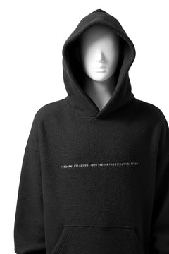 画像をギャラリービューアに読み込む, A.F ARTEFACT "FLUFFY" EMBROIDERED HOODIE / BomberFLEECE (BLACK)