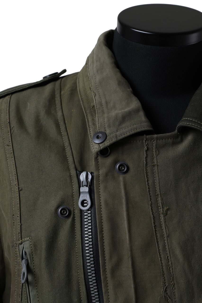 画像をギャラリービューアに読み込む, BACKLASH xx LOOM exclusive The Re-BUILD VINTAGE CUSTOM DOUBLE RIDERS JACKET (ARMY FIELD-B)