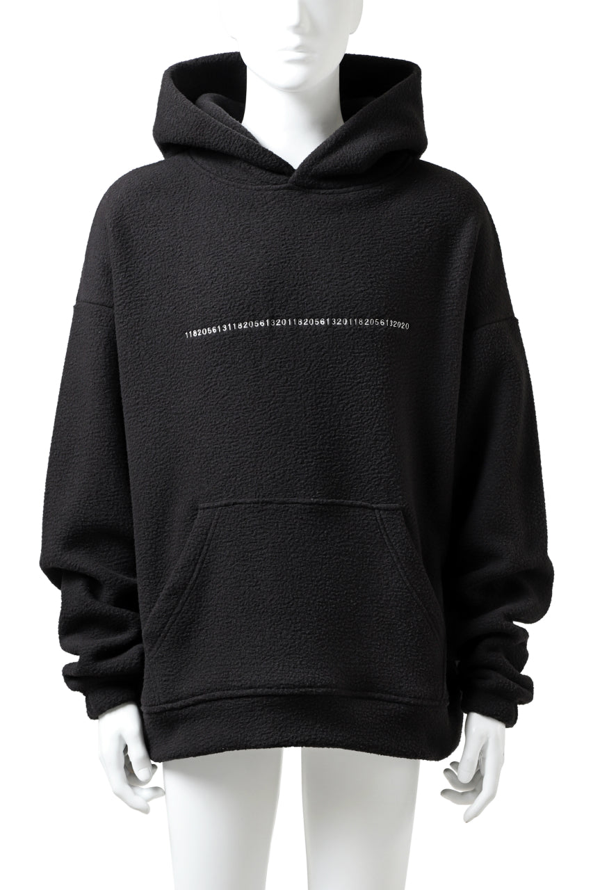 画像をギャラリービューアに読み込む, A.F ARTEFACT "FLUFFY" EMBROIDERED HOODIE / BomberFLEECE (BLACK)