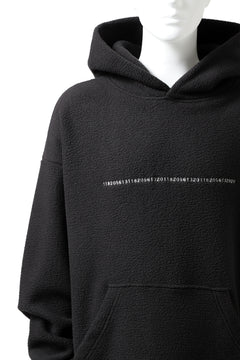 画像をギャラリービューアに読み込む, A.F ARTEFACT "FLUFFY" EMBROIDERED HOODIE / BomberFLEECE (BLACK)