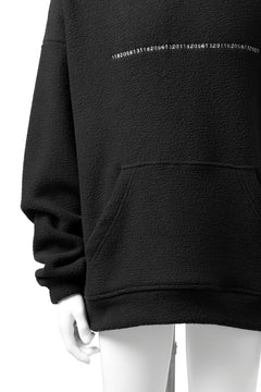 画像をギャラリービューアに読み込む, A.F ARTEFACT "FLUFFY" EMBROIDERED HOODIE / BomberFLEECE (BLACK)