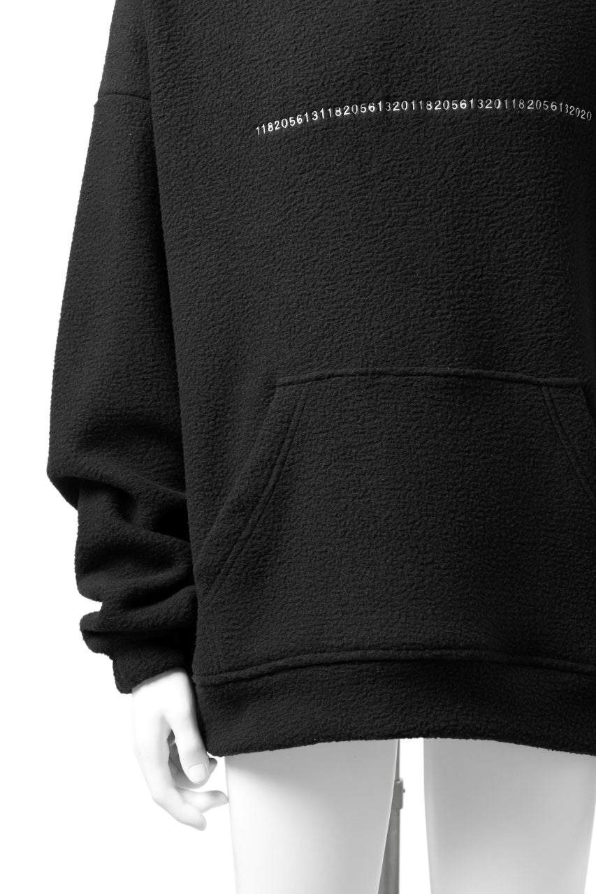 画像をギャラリービューアに読み込む, A.F ARTEFACT "FLUFFY" EMBROIDERED HOODIE / BomberFLEECE (BLACK)