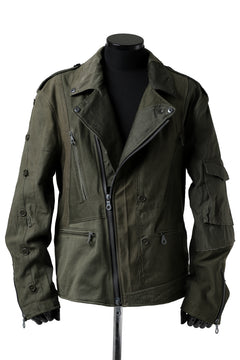 画像をギャラリービューアに読み込む, BACKLASH xx LOOM exclusive The Re-BUILD VINTAGE CUSTOM DOUBLE RIDERS JACKET (ARMY FIELD-B)