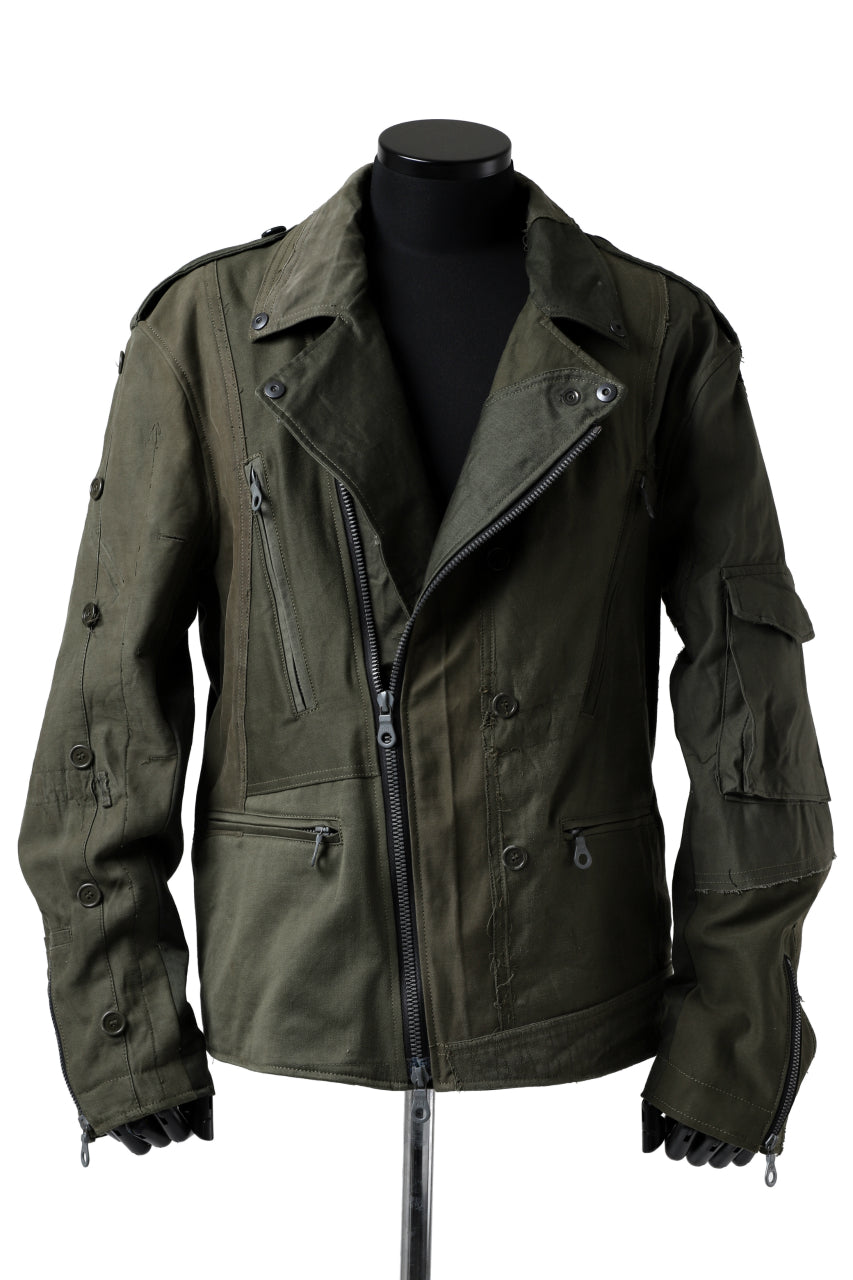 画像をギャラリービューアに読み込む, BACKLASH xx LOOM exclusive The Re-BUILD VINTAGE CUSTOM DOUBLE RIDERS JACKET (ARMY FIELD-B)