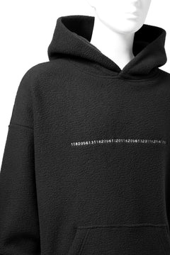 画像をギャラリービューアに読み込む, A.F ARTEFACT "FLUFFY" EMBROIDERED HOODIE / BomberFLEECE (BLACK)